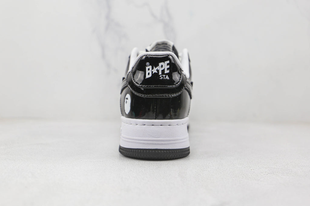 Bape Sta Patent Black White