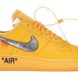 Nike Air force 1 Low Off White University Gold Metallic Silver